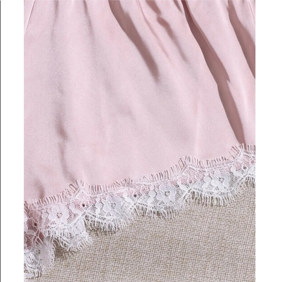 Satin Romper x Lace Detail - Picture 3 of 4